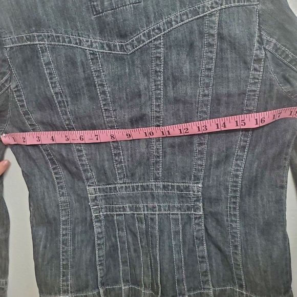 Ladies Denim Waist Jacket LAL Live A Little Size S - Picture 11 of 12